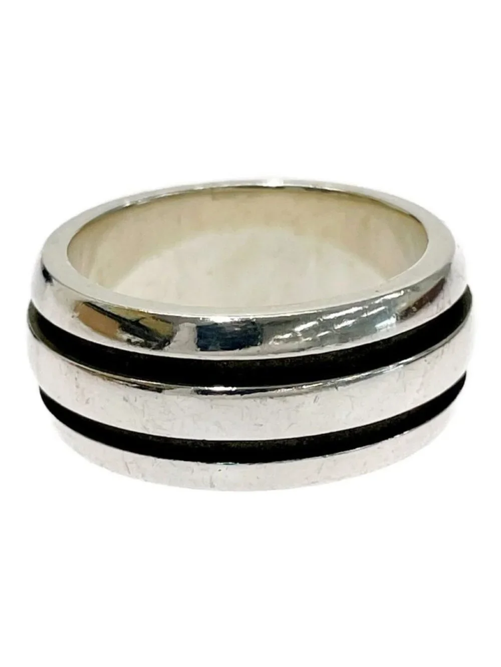 Tiffany & Co Silver Grooved Ring